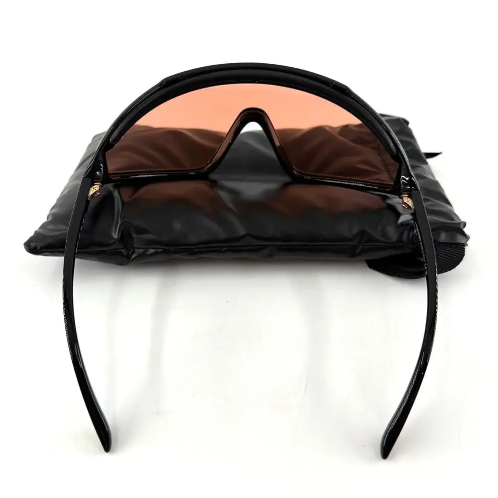 Tom Ford Black Amber Lorna FT 1121 01E Ski Shield Sunglasses